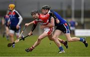 27 February 2015; Noel McNamara, CIT, in action against Ger Teehan, WIT. Independent.ie Fitzgibbon Cup Semi-Final, Cork IT v Waterford IT. Limerick IT, Limerick. Picture credit: Diarmuid Greene / SPORTSFILE