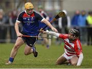 27 February 2015; Liam McGrath, WIT, in action against Conor Hammersly, CIT. Independent.ie Fitzgibbon Cup Semi-Final, Cork IT v Waterford IT. Limerick IT, Limerick. Picture credit: Diarmuid Greene / SPORTSFILE