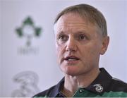 27 February 2015; Ireland head coach Joe Schmidt during a press conference. Carton House, Maynooth, Co. Kildare. Picture credit: Matt Browne / SPORTSFILE