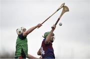 27 February 2015; Brian Troy, UL, in action against Paul Killeen, LIT. Independent.ie Fitzgibbon Cup Semi-Final, University of Limerick v Limerick IT. Limerick IT, Limerick. Picture credit: Diarmuid Greene / SPORTSFILE