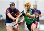 27 February 2015; Sean O'Brien, LIT, in action against Jason Forde, UL. Independent.ie Fitzgibbon Cup Semi-Final, University of Limerick v Limerick IT. Limerick IT, Limerick. Picture credit: Diarmuid Greene / SPORTSFILE