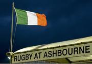 27 February 2015; A general view of the Irish tricolour flying before the game. Women's Six Nations Rugby Championship, Ireland v England. Ashbourne RFC, Ashbourne, Co. Meath. Picture credit: Piaras Ó Mídheach / SPORTSFILE