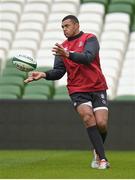 28 February 2015; England's Luther Burrell in action during their captain's run. Aviva Stadium, Lansdowne Road, Dublin. Picture credit: Brendan Moran / SPORTSFILE