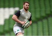 28 February 2015; Ireland's Sean O'Brien in action during their captain's run. Aviva Stadium, Lansdowne Road, Dublin. Picture credit: Brendan Moran / SPORTSFILE