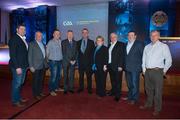 28 February 2015; Donegal delegates Séamus O Domhnáill, Brendan Kelly, Cieren Kelly, Niall Erskine, who was elected a GAA Trustee, Aideen Gillen, Denis Ellis, Ed Byrne and Michael McMenamin with Ard Stiúrthoir Paraic Duffy, during a break at the GAA Annual Congress 2015. Slieve Russell Hotel Picture credit: Ray McManus / SPORTSFILE