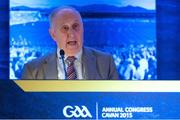 28 February 2015; Cork County Board Secretary Frank Murphy during the GAA Annual Congress 2015. Slieve Russell Hotel, Cavan. Picture credit: Ray McManus / SPORTSFILE