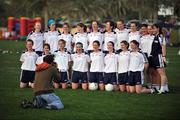26 January 2008; The victorious 2006 Ladies GAA All Stars team enjoy a laugh while having their photograph taken before the game. Exhibition Game, 2006 O'Neills/TG4 Ladies GAA All Stars v 2007 O'Neills/TG4 Ladies GAA All Stars, Dubai Polo and Equestrian Club, Dubai, United Arab Emirates. Picture credit: Brendan Moran / SPORTSFILE  *** Local Caption ***