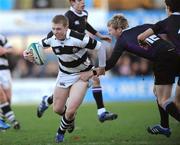27 January 2008; Ben Woods, Belvedere College, is tackled by Paul McNiff, Terenure College. Leinster Schools Senior Cup, 1st Round, Terenure College v Belvedere College, Donnybrook, Dublin. Picture credit; Caroline Quinn / SPORTSFILE *** Local Caption ***