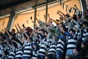 27 January 2008; Belvedere College fans cheer on their side from the new stand. Leinster Schools Senior Cup, 1st Round, Terenure College v Belvedere College, Donnybrook, Dublin. Picture credit; Caroline Quinn / SPORTSFILE *** Local Caption ***