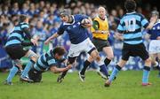 28 January 2008; William Andreucetti, St Mary's, is tackled by Seamus McNally, Castleknock. Leinster Schools Senior Cup, 1st Round, St Mary's College v Castleknock College, Lakelands Park, Terenure, Dublin. Picture credit; Stephen McCarthy / SPORTSFILE *** Local Caption ***