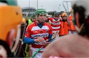 27 February 2015; John O'Dwyer, CIT, speaks to his team-mates as they huddle together before the game. Independent.ie Fitzgibbon Cup Semi-Final, Cork IT v Waterford IT. Limerick IT, Limerick. Picture credit: Diarmuid Greene / SPORTSFILE