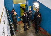 28 February 2015; Down manager Jim McCorry is interviewed for tv before the game. Allianz Football League, Division 2, Round 3, Cavan v Down. Kingspan Breffni Park, Cavan. Picture credit: Pat Murphy / SPORTSFILE