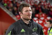 28 February 2015; Munster's Donnacha Ryan on the sideline before the start of the game. Guinness PRO12, Round 16, Munster v Glasgow Warriors. Irish Independent Park, Cork. Picture credit: Matt Browne / SPORTSFILE