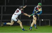 28 February 2015; Gavin O'Brien, WIT, in action against Tony Kelly, UL. Independent.ie Fitzgibbon Cup Final, University of Limerick V Waterford Institute of Technology. Gaelic Grounds, Limerick. Picture credit: Diarmuid Greene / SPORTSFILE