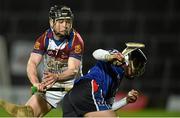 28 February 2015; Stephen Roche, WIT, in action against Tony Kelly, UL. Independent.ie Fitzgibbon Cup Final, University of Limerick v Waterford Institute of Technology. Gaelic Grounds, Limerick. Picture credit: Diarmuid Greene / SPORTSFILE