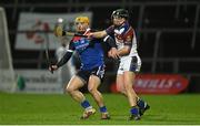 28 February 2015; Liam McGrath, WIT, in action against Eoin Moriarty, UL. Independent.ie Fitzgibbon Cup Final, University of Limerick v Waterford Institute of Technology. Gaelic Grounds, Limerick. Picture credit: Diarmuid Greene / SPORTSFILE
