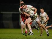 28 February 2015; Sean Cavanagh, Tyrone, in action against Sean Leo McGoldrick, Derry. Allianz Football League, Division 1, Round 3, Tyrone v Derry. Healy Park, Omagh, Co. Tyrone. Picture credit: Oliver McVeigh / SPORTSFILE