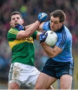 1 March 2015; Tomas Brady, Dublin, commits a foul on Michael Geaney, Kerry. Allianz Football League, Division 1, Round 3, Kerry v Dublin. Fitzgerald Stadium, Killarney, Co. Kerry. Picture credit: Diarmuid Greene / SPORTSFILE