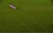 1 March 2015; The Mayo team stand together during the playing of the national anthem. Allianz Football League, Division 1, Round 3, Mayo v Monaghan. Elverys MacHale Park, Castlebar, Co. Mayo. Picture credit: David Maher / SPORTSFILE