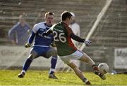 1 March 2015; Mickey Sweeney , Mayo, beats Monaghan goalkeeperRory Beggan, to score his side's third goal. Allianz Football League, Division 1, Round 3, Mayo v Monaghan. Elverys MacHale Park, Castlebar, Co. Mayo. Picture credit: David Maher / SPORTSFILE