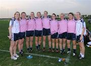 26 January 2008; Cork players, from left, Mary O'Connor, Rena Buckley, Brid Stack, Angela Walsh, Juliet Murphy, Briege Corkery, Deirdre O'Reilly, Valerie Mulcahy and Nollaig Cleary after the game. Exhibition Game, 2006 O'Neills/TG4 Ladies GAA All Stars v 2007 O'Neills/TG4 Ladies GAA All Stars, Dubai Polo and Equestrian Club, Dubai, United Arab Emirates. Picture credit: Brendan Moran / SPORTSFILE  *** Local Caption ***
