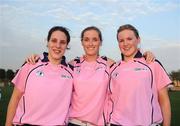 26 January 2008; Mayo players and 2007 All Stars, from left, Martha Carter, Claire O'Hara and Fiona McHale after the game. Exhibition Game, 2006 O'Neills/TG4 Ladies GAA All Stars v 2007 O'Neills/TG4 Ladies GAA All Stars, Dubai Polo and Equestrian Club, Dubai, United Arab Emirates. Picture credit: Brendan Moran / SPORTSFILE  *** Local Caption ***