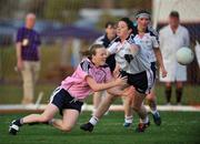 26 January 2008; Cathy Donnelly, Tyrone and 2007 All Stars, in action against Aileen Matthews, Armagh and 2006 All Stars. Exhibition Game, 2006 O'Neills/TG4 Ladies GAA All Stars v 2007 O'Neills/TG4 Ladies GAA All Stars, Dubai Polo and Equestrian Club, Dubai, United Arab Emirates. Picture credit: Brendan Moran / SPORTSFILE  *** Local Caption ***