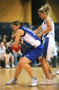 27 January 2008; Amanda O'Regan, Glanmire, in action against Jenny Kelly, Waterford Wildcats. Women's Superleague National Cup Final 2008, Glanmire, Cork v Waterford Wildcats, National Basketball Arena, Tallaght, Dublin. Picture credit: Brian Lawless / SPORTSFILE