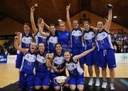 27 January 2008; The Glanmire team celebrate with the cup after the match. Women's Superleague National Cup Final 2008, Glanmire, Cork v Waterford Wildcats, National Basketball Arena, Tallaght, Dublin. Picture credit: Stephen McCarthy / SPORTSFILE