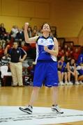 27 January 2008; Niamh Dwyer, Glanmire, celebrates at the final whistle. Women's Superleague National Cup Final 2008, Glanmire, Cork v Waterford Wildcats, National Basketball Arena, Tallaght, Dublin. Picture credit: Brian Lawless / SPORTSFILE