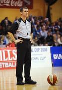 27 January 2008; Referee Declan Dunne. Women's Superleague National Cup Final 2008, Glanmire, Cork v Waterford Wildcats, National Basketball Arena, Tallaght, Dublin. Picture credit: Stephen McCarthy / SPORTSFILE