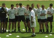 2 May 2000; Republic of Ireland manager Brian Kerr talks to his players during a Republic of Ireland U16's training session at Kefar Silver Youth Village in Ashkelon, Israel. Photo by David Maher/Sportsfile