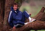 7 March 1997; Catherina McKiernan takes a break during a training session at Cavan Golf Club in Cavan. Photo by David Maher/Sportsfile