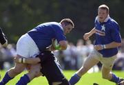 13 May 2000; David Clare of St Mary's is tackled by Simon Mason of Ballymena during the AIB All-Ireland League Semi-Final match between St Mary’s and Ballymena at Templeville Road in Dublin. Photo by Brendan Moran/Sportsfile