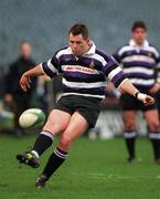 22 January 2000; David Lynagh of Terenure College during the AIB All-Ireland League Division 1 match between Lansdowne and Terenure College at Lansdowne Road in Dublin. Photo by Matt Browne/Sportsfile