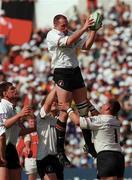 6 May 2000; Franck Belot of Toulouse take possession in a line-out during the Heineken Cup Semi-Final match between Toulouse and Munster at the Stade du Parc Lescure in Bordeaux, France. Photo by Brendan Moran/Sportsfile