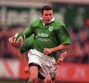 31 March 2000; Geordan Murphy of Ireland during the Six Nations A Rugby Championship match between Ireland and Wales at Donnybrook Stadium in Dublin. Photo by Aoife Rice/Sportsfile