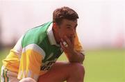 7 May 2000; James Grennan of Offaly following his side's defeat during the Church & General National Football League Division 2 Final match between Louth and Offaly at Croke Park in Dublin. Photo by Brendan Moran/Sportsfile