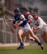 7 May 2000; James Young of Laois evades goalkeeper Paddy Walsh and Martin Williams of Westmeath on his way to scoring a goal during the Guinness Leinster Senior Hurling Championship Round Robin match between Westmeath and Laois at Cusack Park in Mullingar, Westmeath. Photo by Damien Eagers/Sportsfile