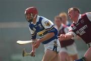 7 May 2000; Joe Phelan of Laois in action against Michael Murtagh of Westmeath during the Guinness Leinster Senior Hurling Championship Round Robin match between Westmeath and Laois at Cusack Park in Mullingar, Westmeath. Photo by Damien Eagers/Sportsfile