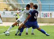 3 May 2000; Keith Fahey of Republic of Ireland in action against Serguei Tsvetaev of Russia during the UEFA U16 European Championship Finals match between Russia and Republic of Ireland at Be'er Sheva Municipal Stadium in Be'er Sheva, Israel. Photo by David Maher/Sportsfile
