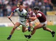 30 April 2000; Ken McGrath of Waterford in action against Cathal Moore of Galway during the Church & General National Hurling League Division 1 Semi-Final match between Galway and Waterford at Semple Stadium in Thurles, Tipperary. Photo by Ray McManus/Sportsfile