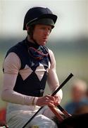 1 May 2000; Jockey Kevin Manning prior to the Perugino European Breeders Fund Handicap at the Curragh Racecourse in Kildare. Photo by Brendan Moran/Sportsfile