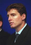 18 May 2000; Lansdowne head coach Michael Cosgrave during a press conference ahead of the AIB All-Ireland League Final between Lansdowne and St Mary’s, at Lansdowne Road in Dublin. Photo by Brendan Moran/Sportsfile