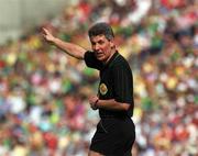 7 May 2000; Referee Michael Curley during the Church & General National Football League Final between Derry and Meath at Croke Park in Dublin. Photo by Ray Lohan/Sportsfile