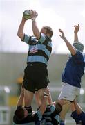 22 April 2000; Mick Galwey of Shannon wins possession in a lineout ahead of Malcolm O'Kelly of St Mary's College during the AIB All-Ireland League match between Shannon and St Mary's College at Thomond Park in Limerick Photo by Brendan Moran/Sportsfile