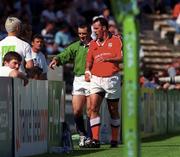 6 May 2000; Mike Mullins of Munster leaves the field after being shown a yellow card during the Heineken Cup Semi-Final match between Toulouse and Munster at the Stade du Parc Lescure in Bordeaux, France. Photo by Matt Browne/Sportsfile