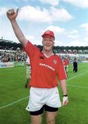 6 May 2000; Munster captain Mick Galwey celebrates following his side's victory during the Heineken Cup Semi-Final match between Toulouse and Munster at the Stade du Parc Lescure in Bordeaux, France. Photo by Brendan Moran/Sportsfile