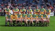 7 May 2000; The Offaly panel prior to the Church & General National Football League Division 2 Final match between Louth and Offaly at Croke Park in Dublin. Photo by Ray McManus/Sportsfile