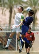 3 May 2000; Patrick McCarthy of Republic of Ireland in action against Kirill Orlov of Russia during the UEFA U16 European Championship Finals match between Russia and Republic of Ireland at Be'er Sheva Municipal Stadium in Be'er Sheva, Israel. Photo by David Maher/Sportsfile